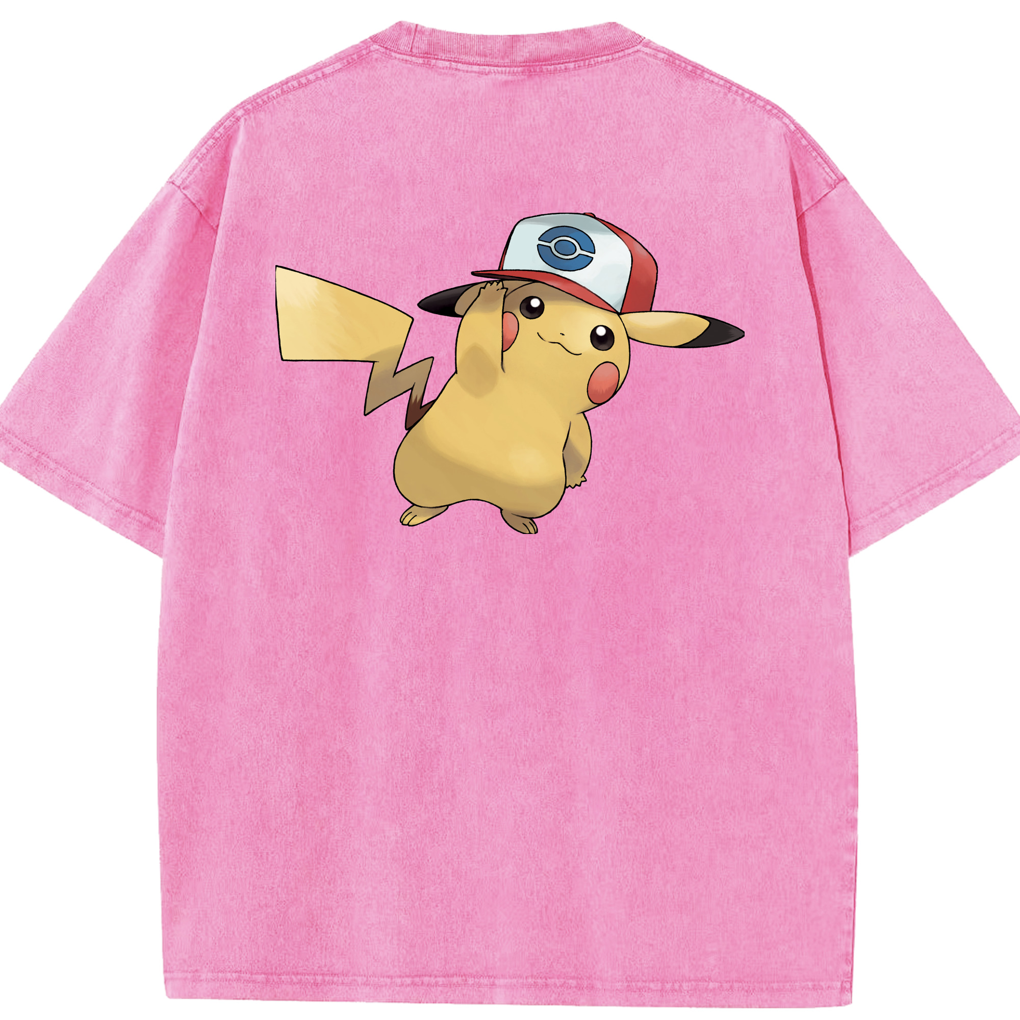 （画像用） ポケットモンスター Pokémon 綿100% ヴィンテージ風 半袖Tシャツ（背面プリント）